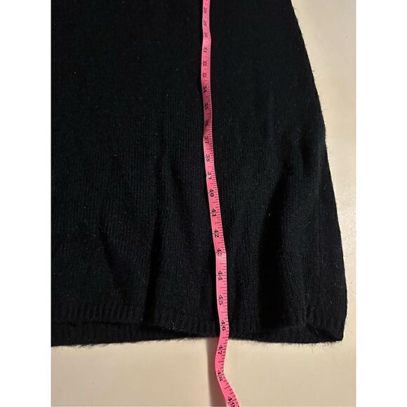 Vintage Women’s Black and White Midi Sweater Dress Shoulder Pads Size Small - Picture 10 of 10